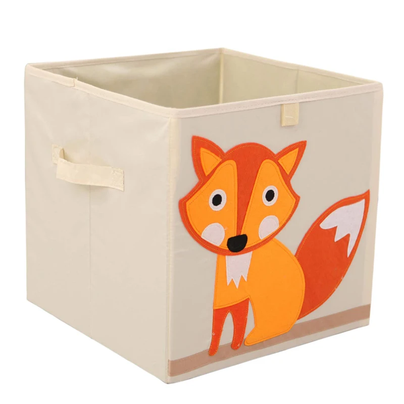 

2021 durable foldable fabric animal Clothing storage boxes for toys organizer