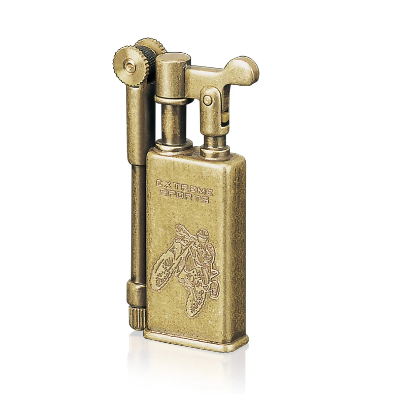 China manufacturer wholesale JIFENG ancient brass metal oil cigarette lighter JF-005