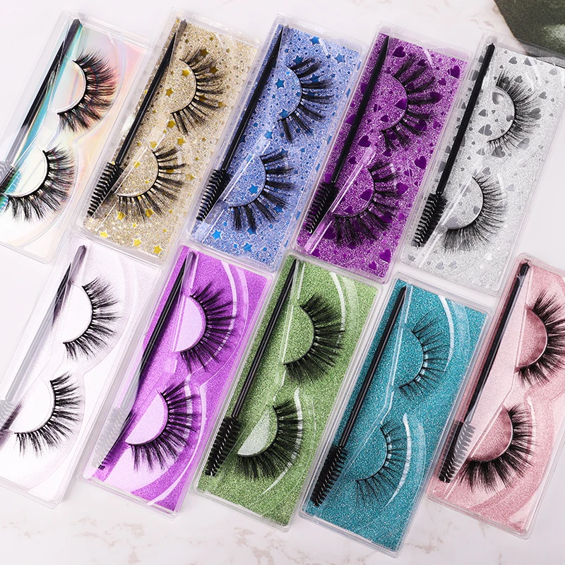 

100% percent private label eyelashes with high quality cheap cost silk faux mink eyelashes free shipping silk fiber eyelashes, Natural black mink eyelashes