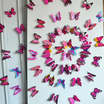 

3d Butterfly wall decor cute Butterflies wall stickers art Decals home Decoration room wall art