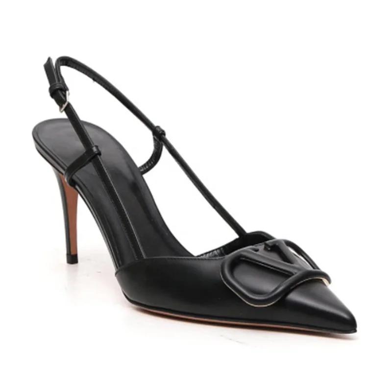 

Women famous brands dress pumps comfortable luxury stiletto shoes, Black