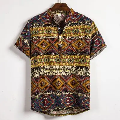 

New short sleeve custom mardi gras vintage casual shirt for men