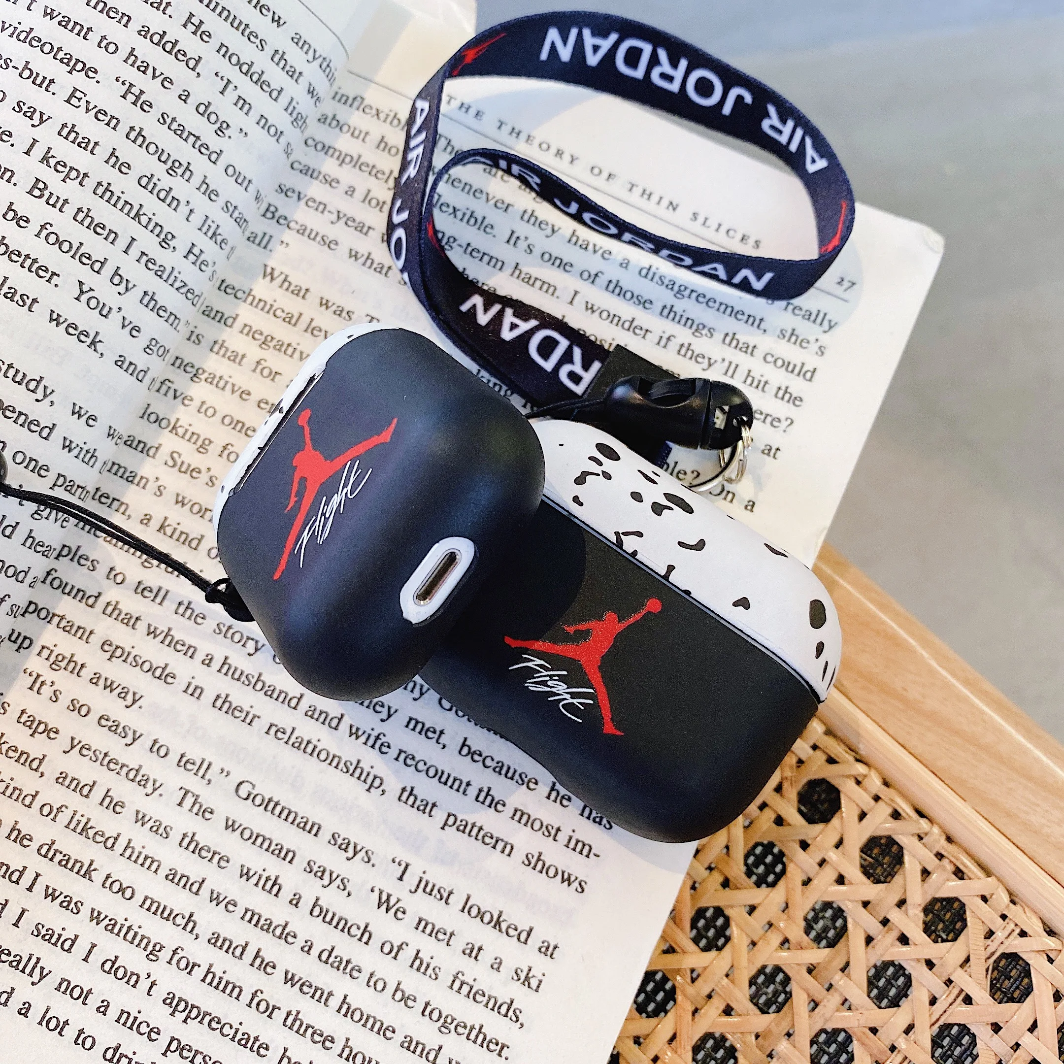 
Hypebeast RETRO AJ Cement Box Inspired AirPods Soft Protective Case with Hanging Strap 