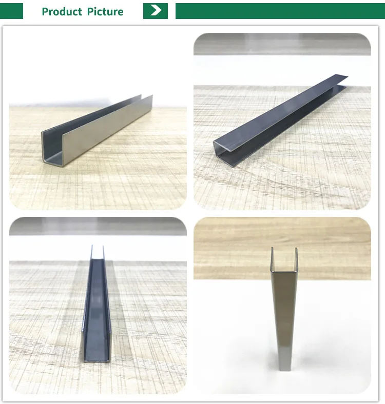 High Quality Toilet Partition Hardware U Channel Aluminum Alloy U