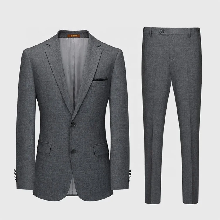 

Manufacturer Men Office 2 Piece Single Breasted Grey Formal Business Suits