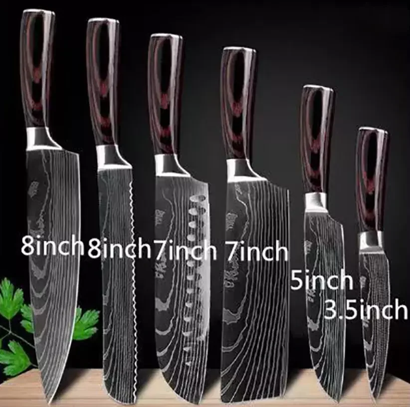 2020 Eco Bestseller Damascus Pattern 7cr17mov Stainless Steel Kitchen