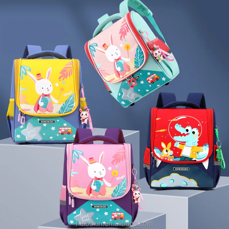 

Amazing New Lightweight Student Bag Children's Backpack Cartoon Rabbit Crocodile Kindergarten Schoolbag