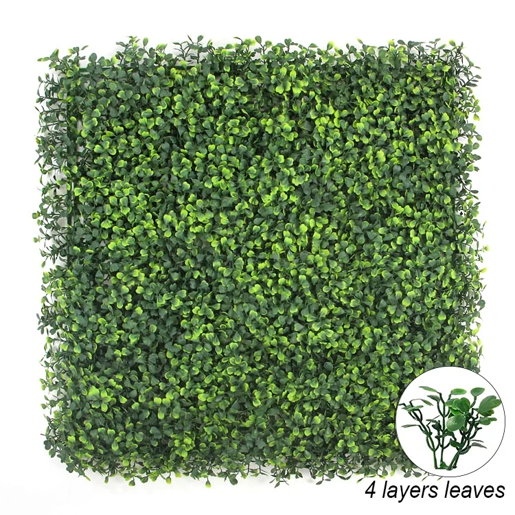 

Hot sale Anti-UV plastic greenery plant fence Artificial Boxwood Hedge and Artificial grass wall for indoor and outdoor decor, Green