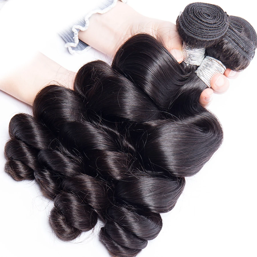 

Wholesale Raw Indian Virgin Human Hair Weave Bundles 100% Unprocessed Loose Wave Human Hair Bundles Indian Human Hair Vendors