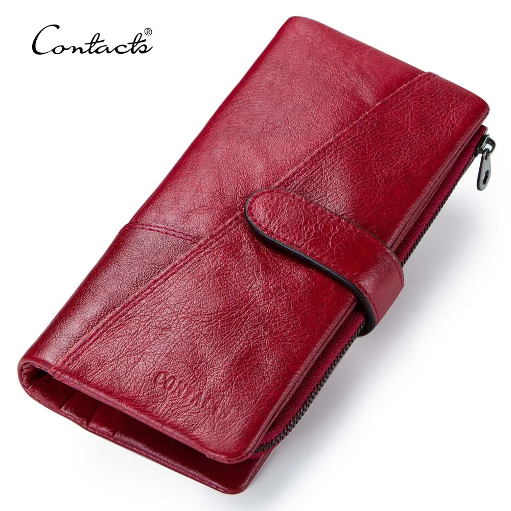 

drop ship contact's wholesale fashion genuine leather credit card holder cellphone pocket women long wallet with zip coin pocket, Sandstone/coffee/red/black/green or customized