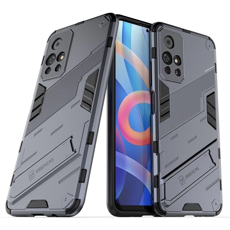 

poco M4 Pro 5G X3 X4 Pro X3 GT NFC F3 Defender Armor Shockproof TPU PC Back Case Kickstand cover for Xiaomi