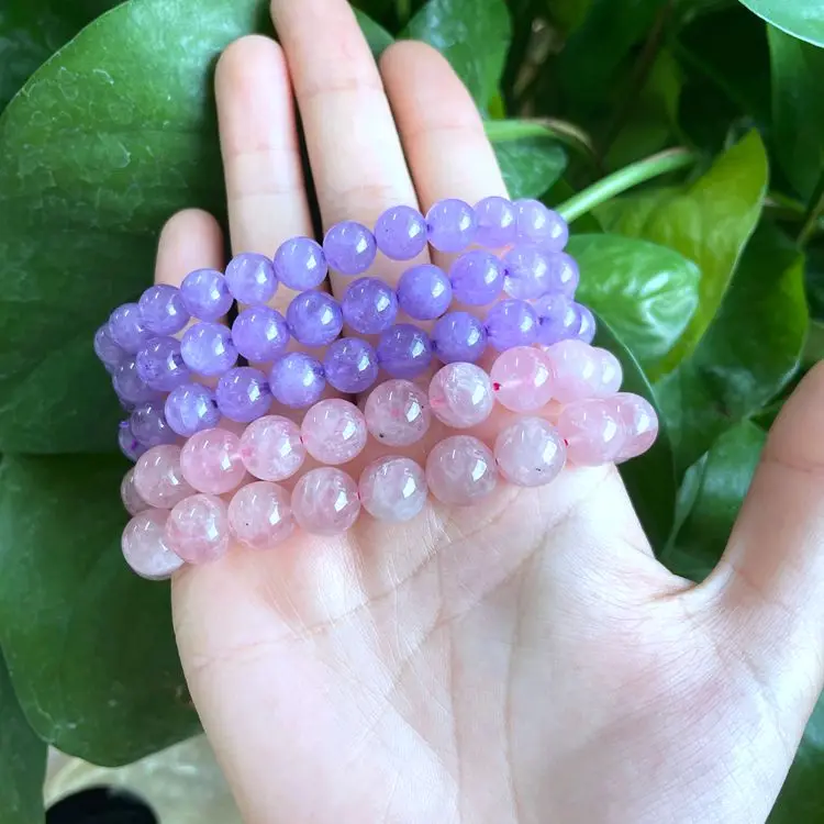 

Jialin Jewelry Factory wholesale crystal beaded pink amethyst quartz charm for women bracelet