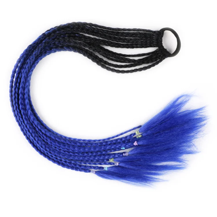 

Cheap Ponytail Hairpiece With Elastic Hair Band Rubber Hair Accessories Wig Ponytail Headband Kids Twist Braid Rope