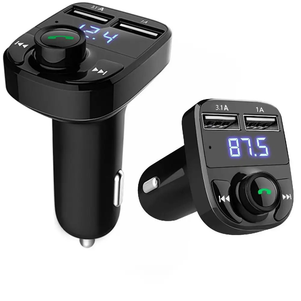

X8 FM Transmitter Aux Modulator Bluetooth Handsfree Car Kit Car Audio MP3 Player with 3.1A Quick Charge Dual USB Car Charger