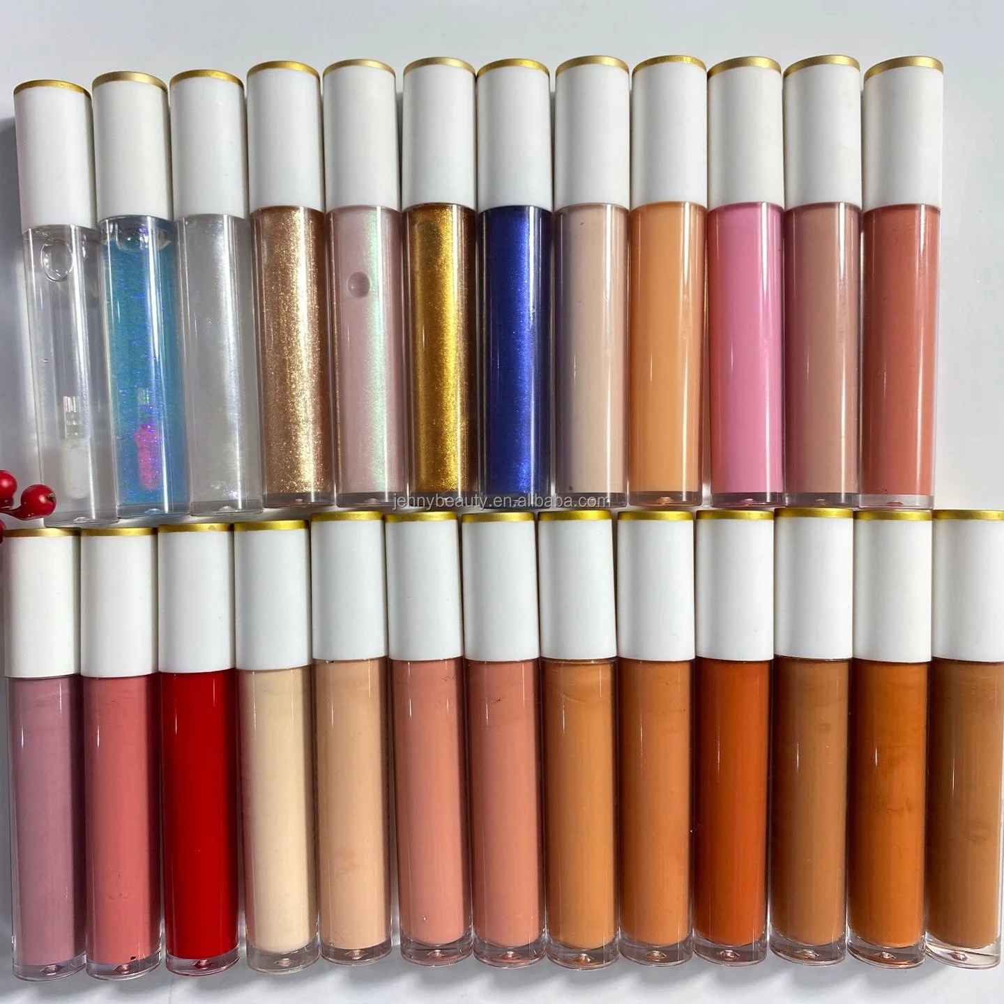 

Nude lipgloss 30 colors lipgloss private label daily lip gloss glitter wholesale lip gloss with white tube