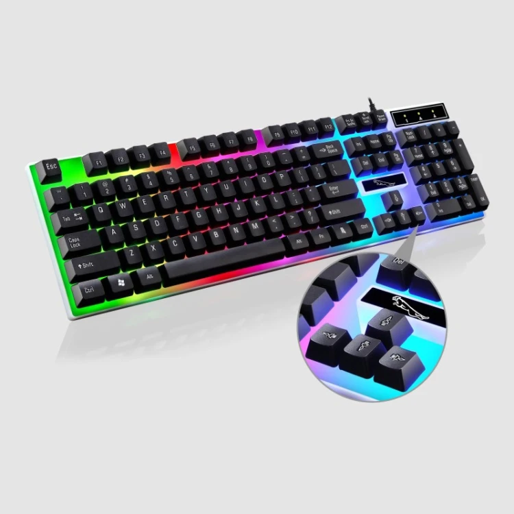 

ZGB G21 Game Mechanical Feel 104 Keys PC Gaming Rgb Office Computer Keyboard Wired Usb Keyboards Colorful Backlight Keyboard