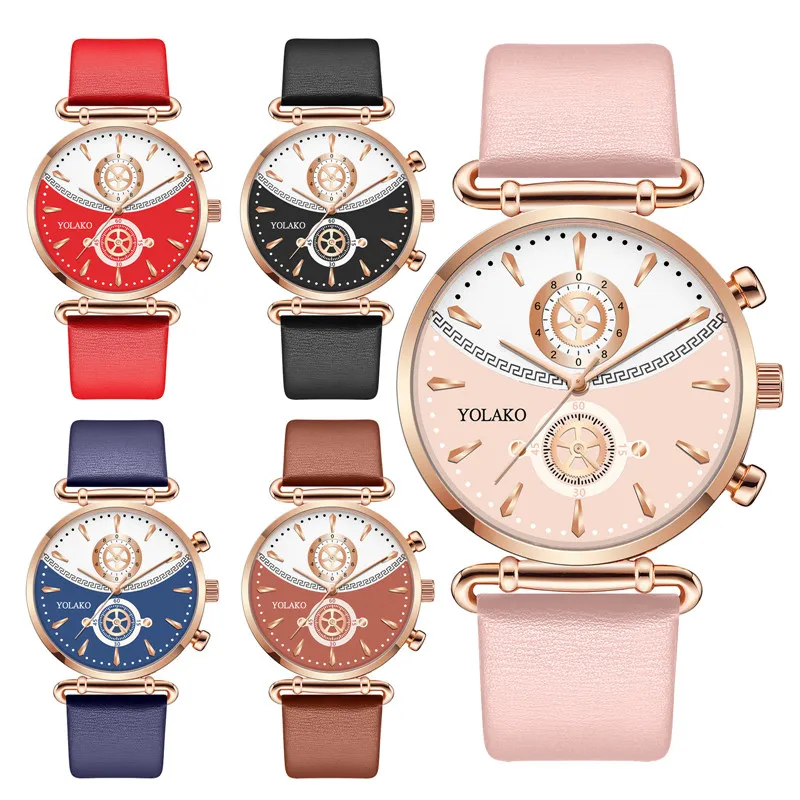 

2021 Factory watches women wrist luxury brand lady leather watch quartz clock reloj bracelet watches
