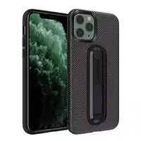 

Free shipping 2019 Amazon Best Selling new carbon fiber invisible bracket phone case TPU PC phone case full cover for iPhone 11