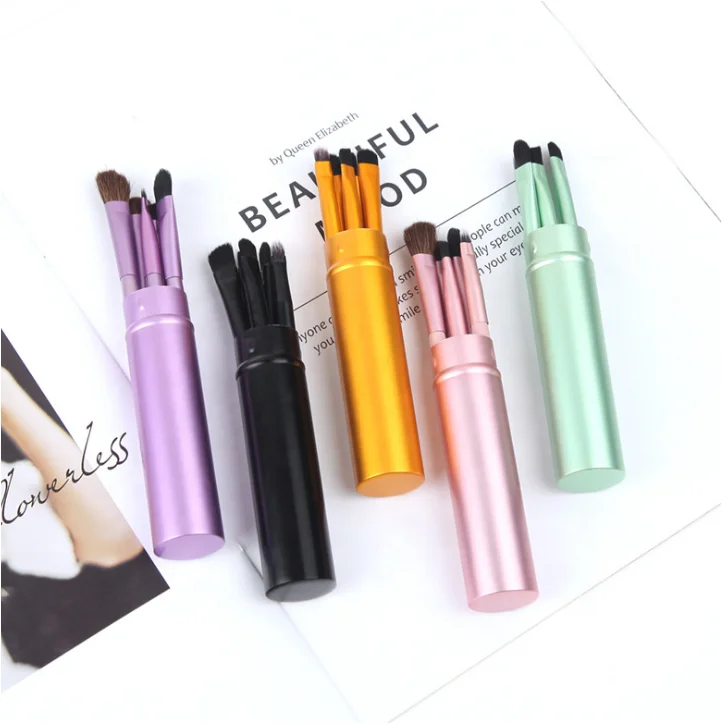 

Professional 5pcs Travel Portable Mini Eye Makeup Brushes Set Eyeshadow Eyeliner Eyebrow Brush Lip MakeUp Brush Kit