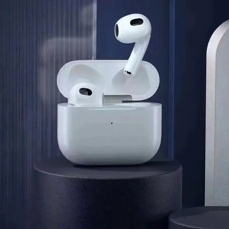 

2021 latest Original 1:1 air pods 3 with Wireless Charger TWS Stereo earbuds Earphone Gen 3 Half in-Ear Wireless Earbuds