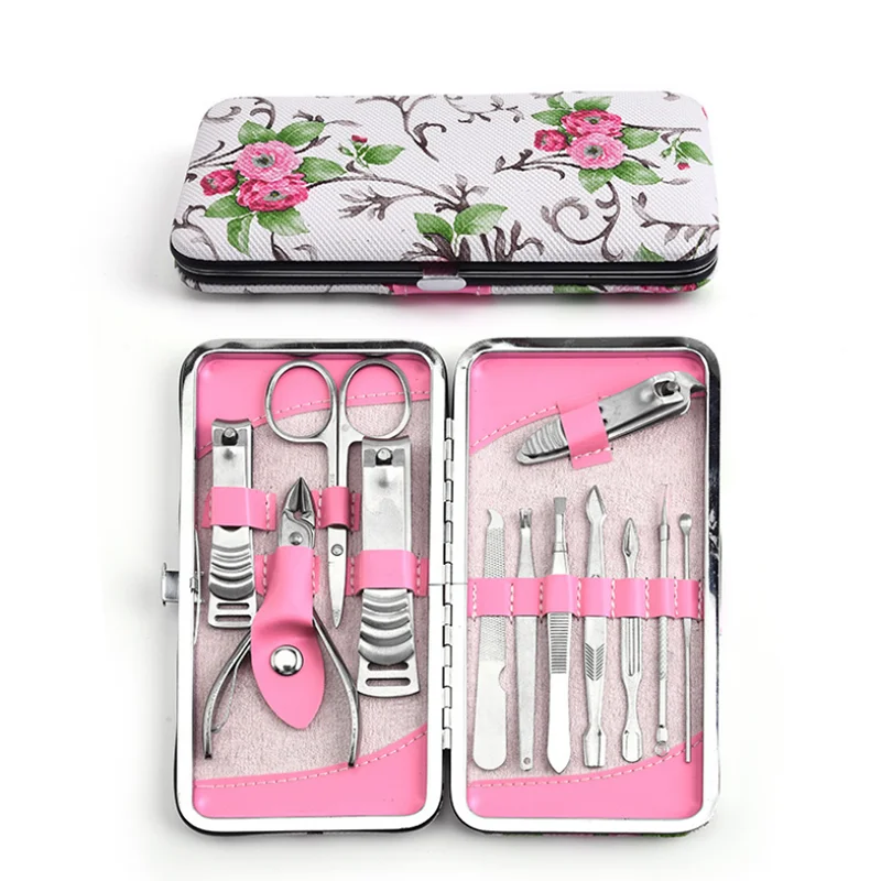 

12Pcs Wholesale Manicure Set Pedicure Knife Toe Nail Clipper Cuticle Dead Skin Remover Kit Stainless Steel Feet Care Tool Set, As the picture