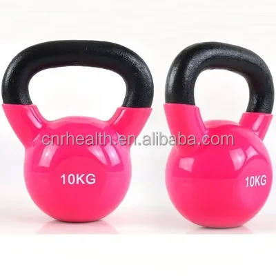 

Yoga Fitness Heavy Duty Wide Handle Solid Cast Iron Strength Training Men Women Kettlebell Weight, Pink, purple, green, black,grey, red,etc