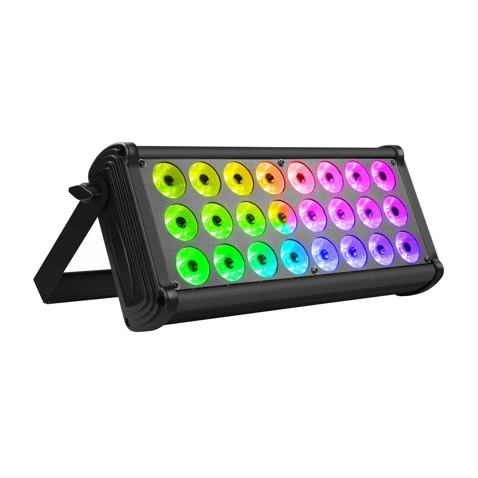 

24PCS RGBW Four-in-one LEDs Color Mixing Rainbow Effect Highlights Wall Wash Lighting For Stage Disco Dj Wedding
