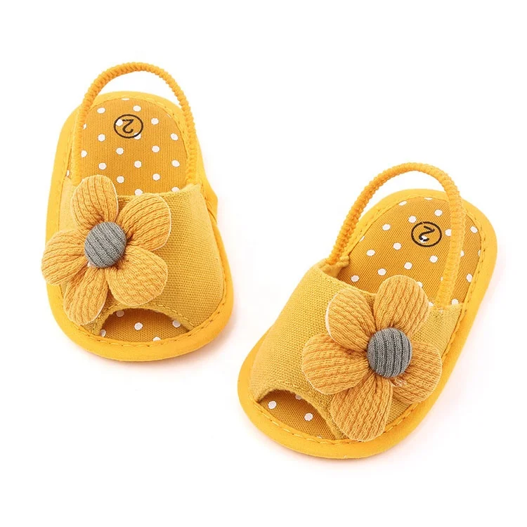 

Factory cute trendy fashionations customized slide-on flower baby girl sandals, As pics shown