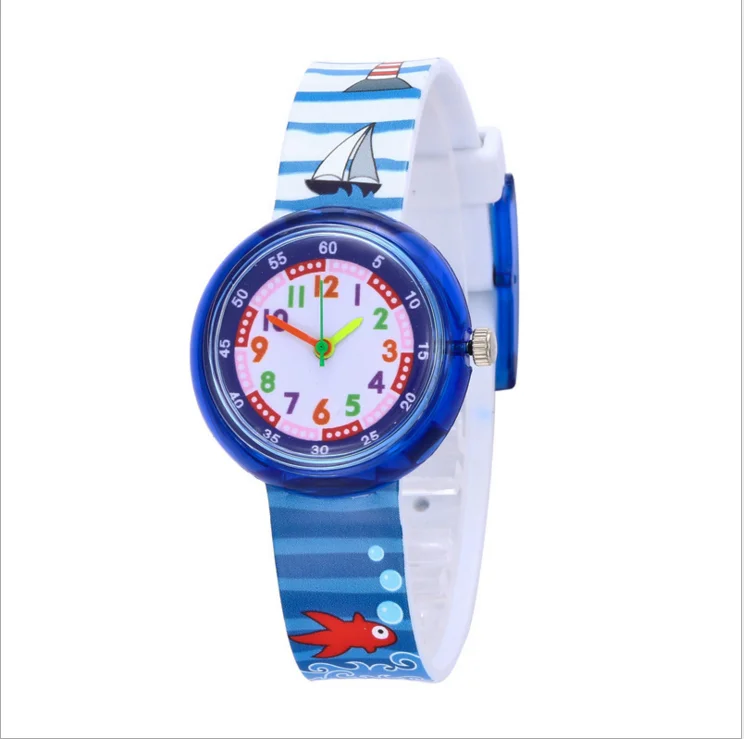 

Factory main product kids lovely unicorn printing luminous wrist watches