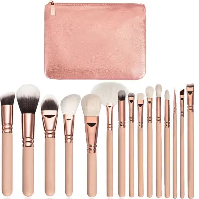 

15pcs Make up brushes professional synthetic hair foundation powder blush cosmetic private label makeup brush sets