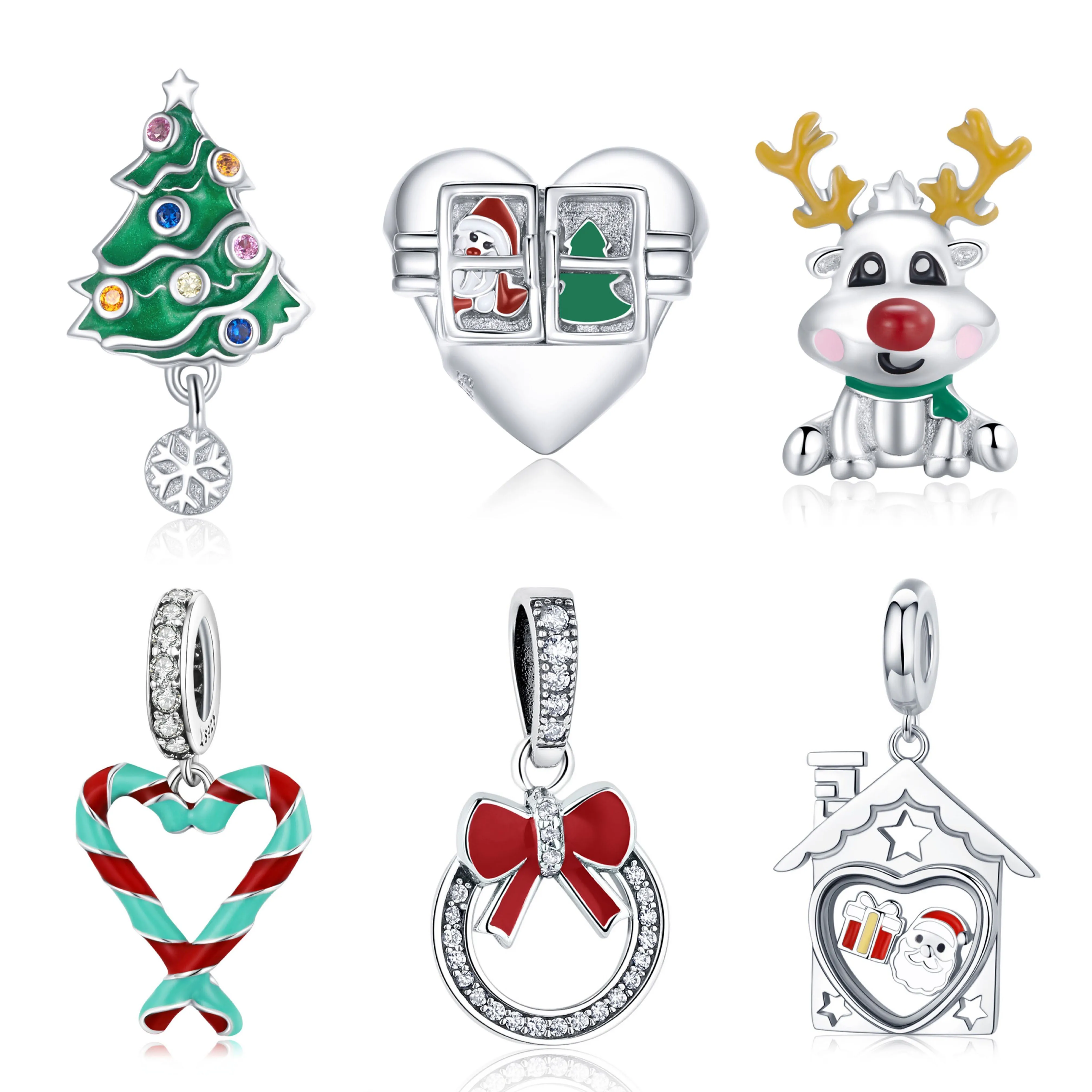 

High quality fine jewelry for christmas gifts 925 sterling silver charms