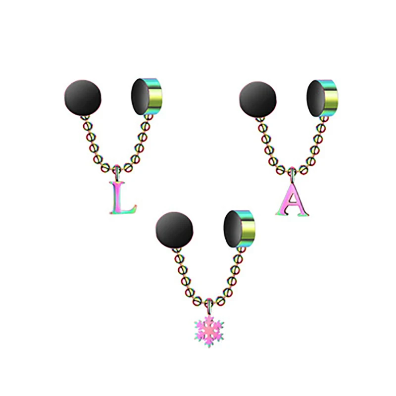 

Wholesale Human Body Piercing Jewelry Magnetic False Nose Ring Clip Earrings No Hole Nose Clip Stainless Steel Trendy Unisex, Colorful