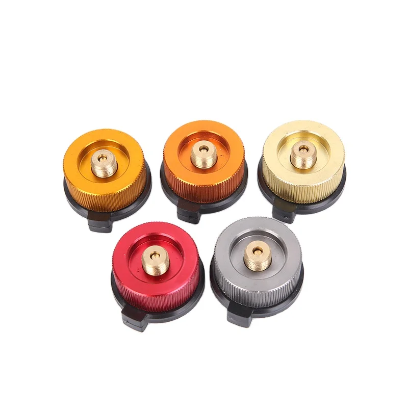 

Outdoor Camping Long Gas Tank Adapter Copper Core Self-Close Gas Tank Connector