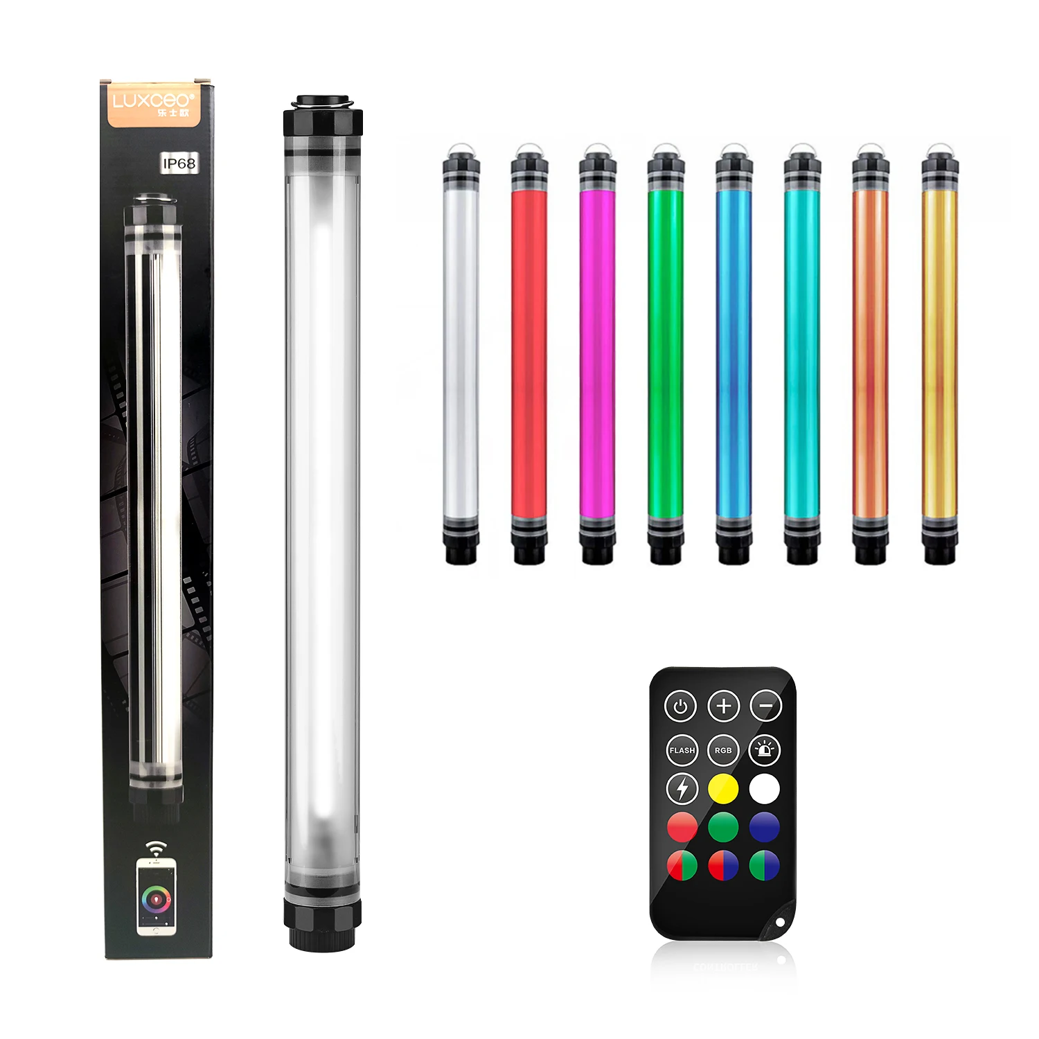 LUXCEO P7RGB Pro Waterproof Light Stick Handheld RGB LED Video Light Colorful Photographic Lighting Remote Control