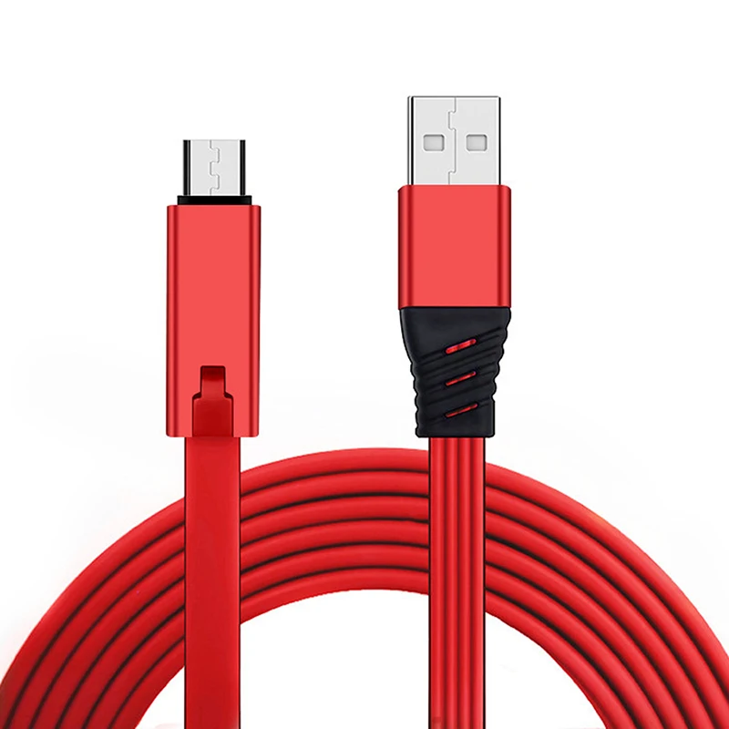 

High Speed Adjustable Renewable Cutting Magnetic Quickly Repair Type C Mobile Phone Reusable USB Charging Cable, Black, blue, red