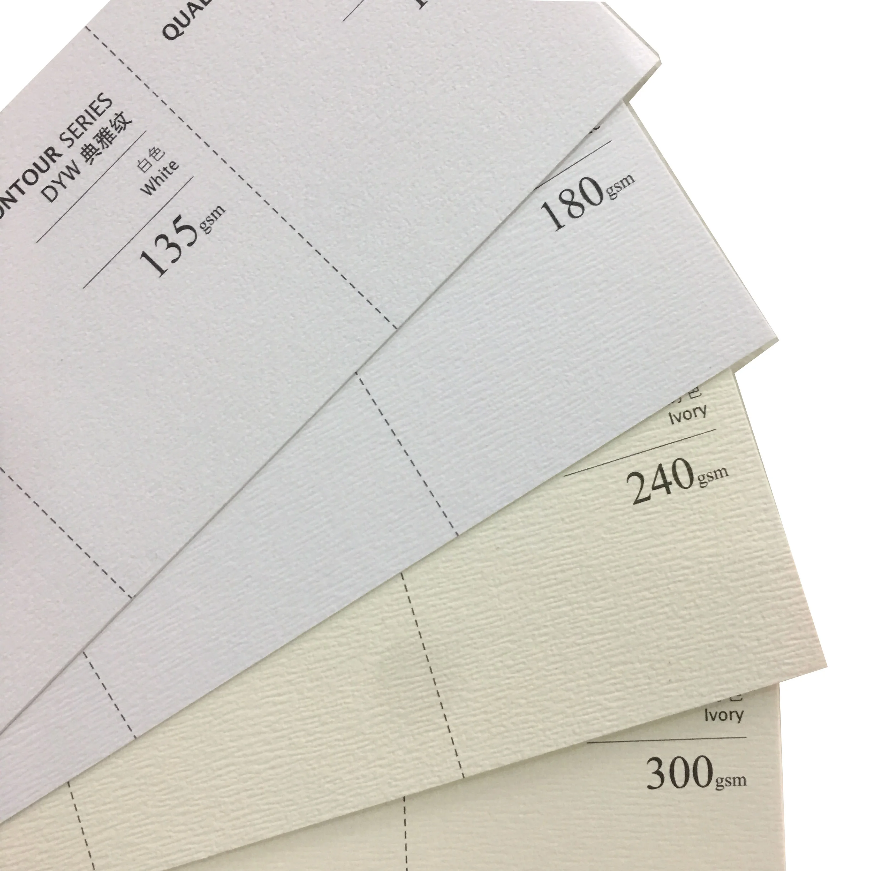
2020 HC Paper 300g Ivory White Embossed Textured PaperBoard for wrapping 