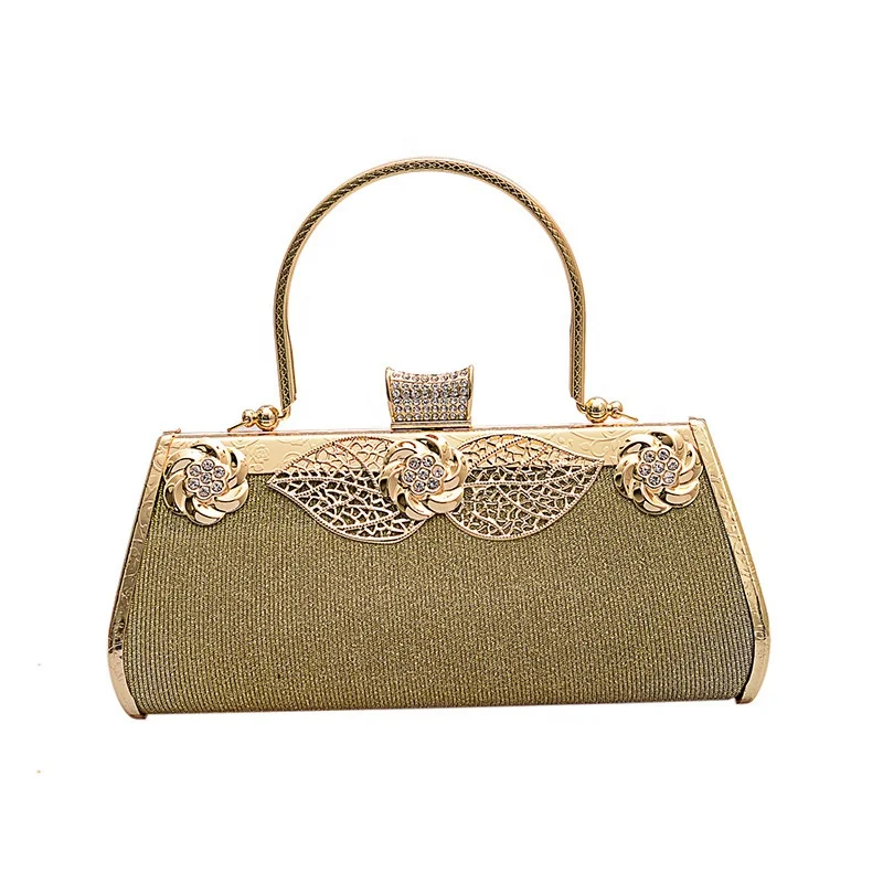 

Wholesale European and American fashion metal high-end gypsophila gold wire chain ladies dinner bag, Yellow,red,blue,black,silver
