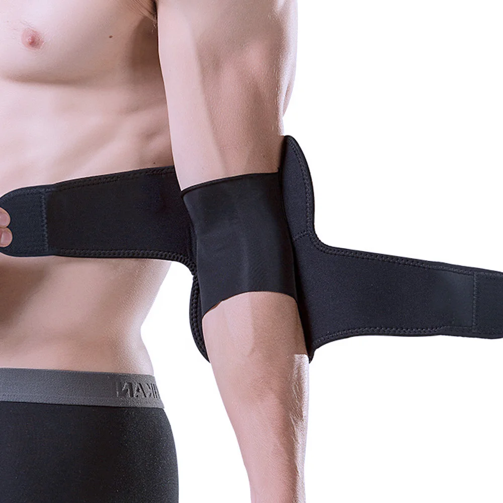 

Safety Sports Elbow Bandage Breathable Elbow Pads Arm Sleeve Pads Basketball Volleyball Gym Adjustable Sports Basic Protection, Black