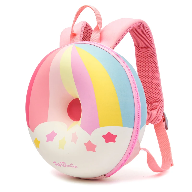 

High Quality Rainbow EVA PU 3D Donut Children Kids Hard Shell bagpack Toddler Backpack