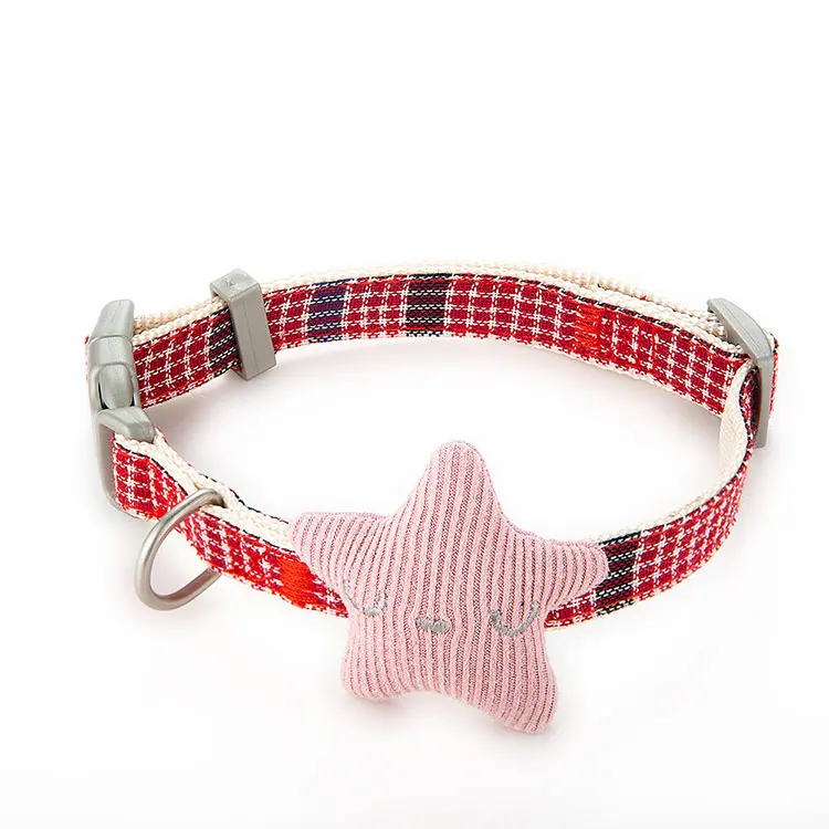 

Wholesale Cute Pink Soft Dog Training Collar Dog Collar Metal Retractable Pet Collar