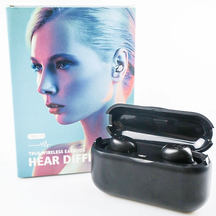 

Quick Delivery f9 5c Tws Earbuds IPX7 Waterproof Earphones With Powerbank Wireless Headset Audifonos Auriculares f9 Gamer 3 en 1, Black