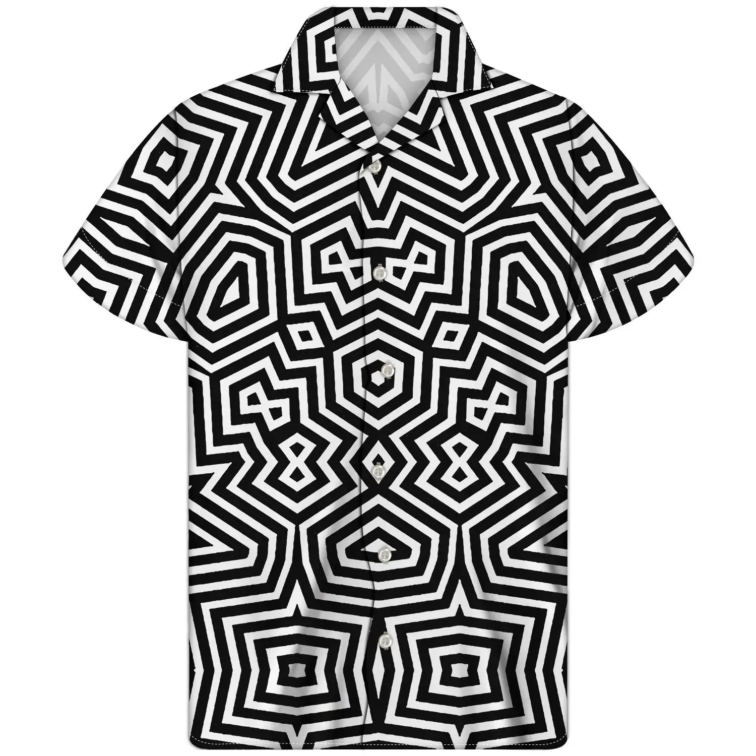 

Men's Patterned Shits Wholesale Comic Style Geometric Printing Short Sleeve Casual Shirts Turkey T Shirts Men's