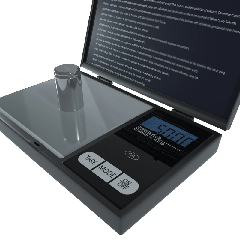 

1000g X 0.1g (black) Digital Pocket Weight Scale with Lid