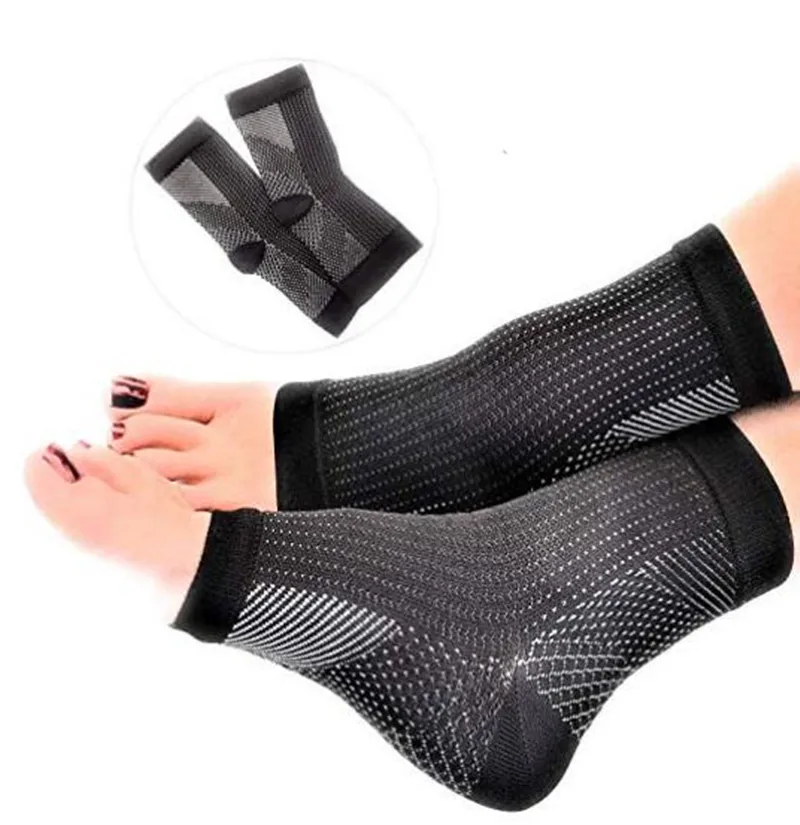 

2021 Hot Sale Fasciitis Foot Ankle Sleeves Ankle Graduated Brace Plantar Compression Ankle Socks, Black pink white