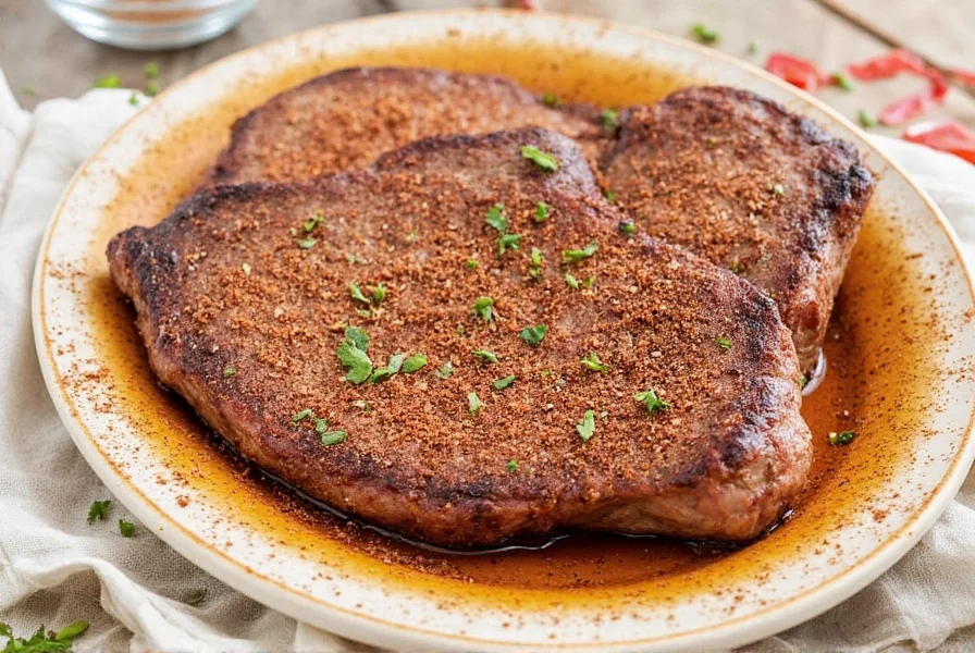 Sliced seasoned chuck roast plated with vegetables
