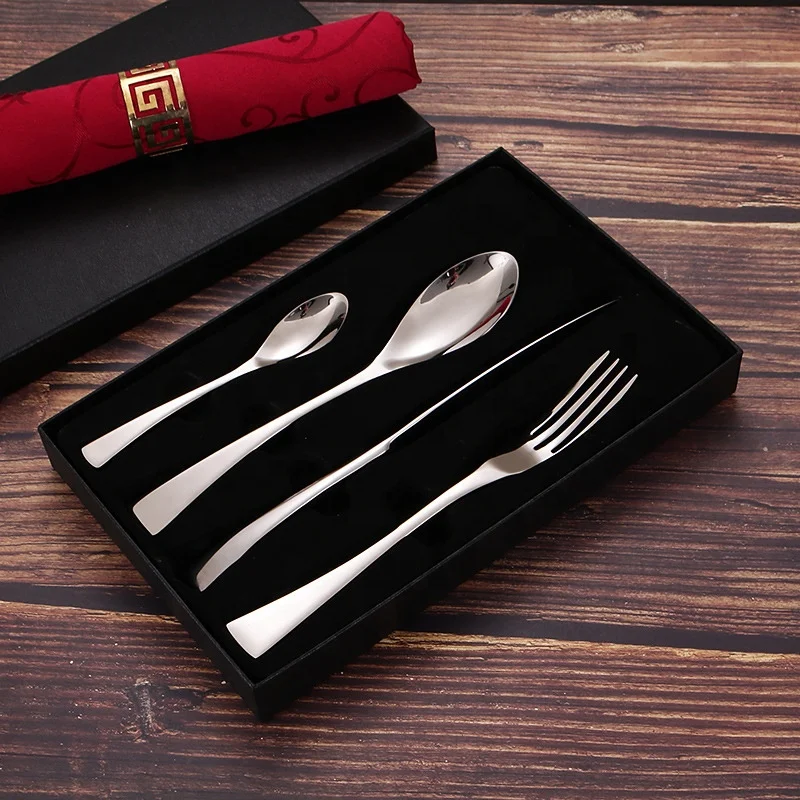 

High quality modern restaurant wedding cutlery set, silver cutlery set, Customized color