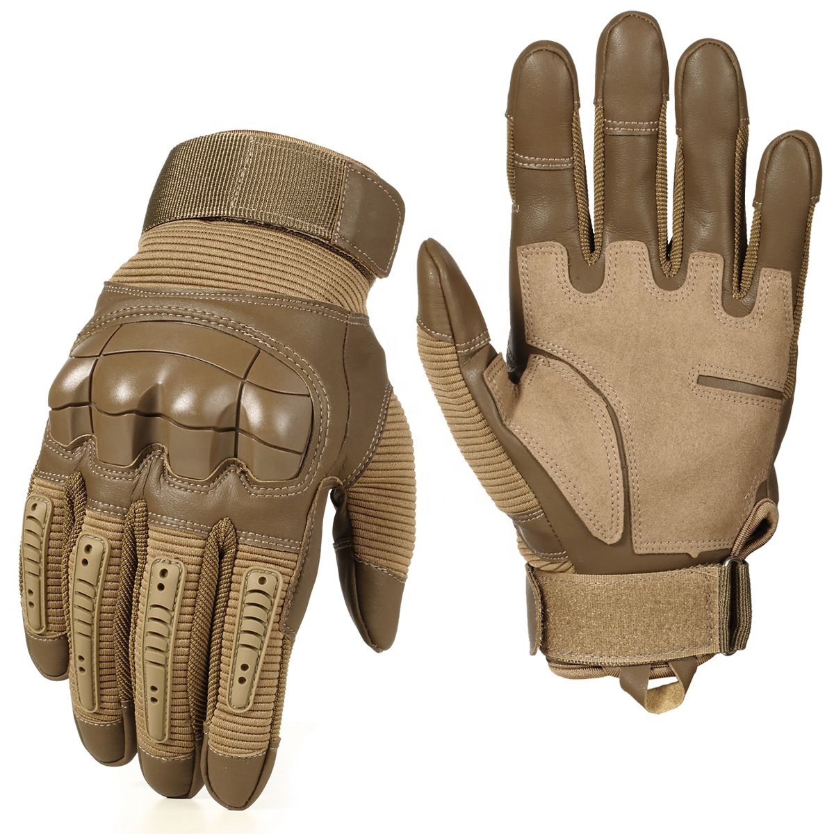 

Army Military Combat Hunting Shooting Driving Work PU Leather Gloves Men Touch Screen Tactical Full Finger Gloves