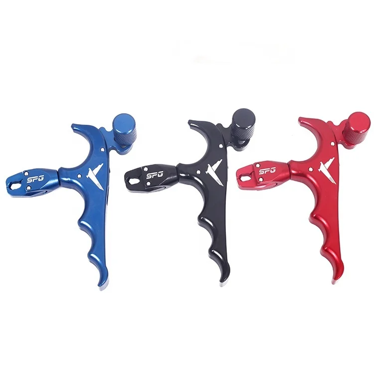 

Archery Compound Bow Release Aids Triggers Aluminum Alloy Bow Release 4 Finger Grip Thumb Caliper