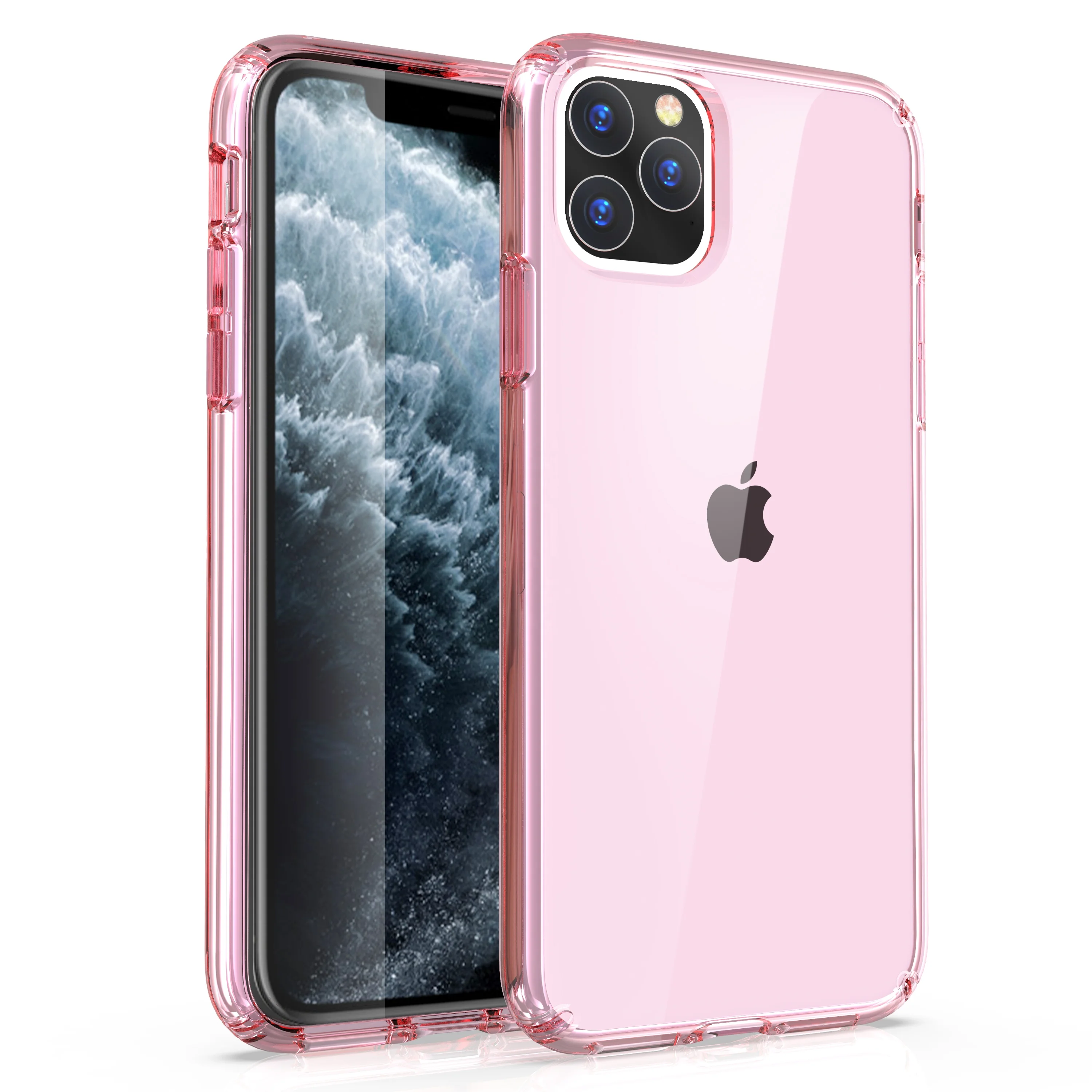 

China Factory Fashion Lady Transparent Colorful PC Bumper Shockproof Mobile Phone Case for iPhone 11 Clear Case, Multi colors