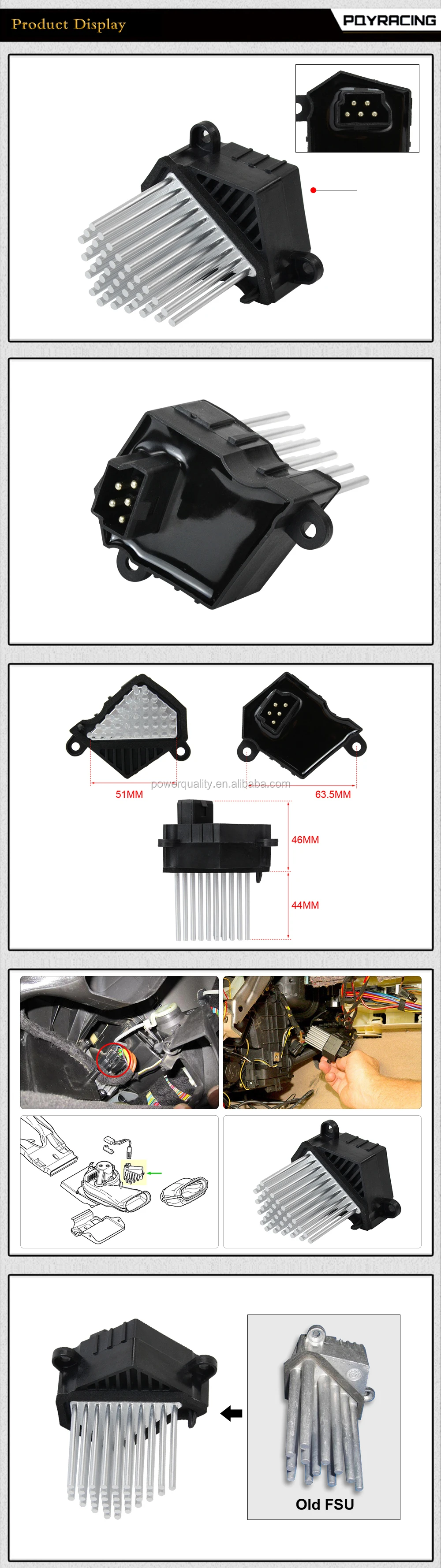 High Quality Final Stage Car Heater Blower Motor Resistor For Bmw E46 E39 X5 X3 64116923204